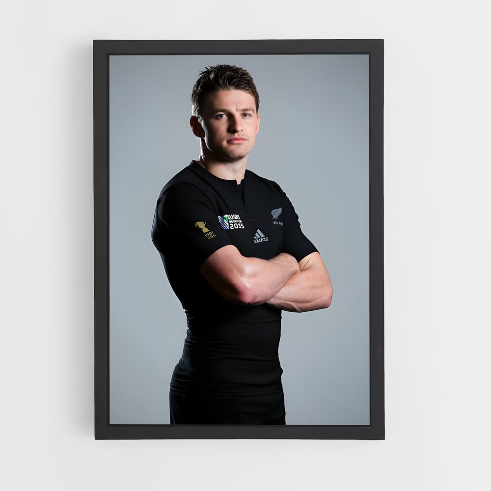 Poster Beauden Barrett en Action – affiche Rugby (vue 2)